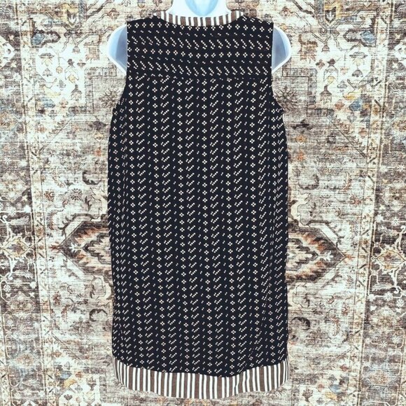 Ann Taylor Loft Lounge Shift Dress Size S Sleeveless Knee Length Stripe - Picture 2 of 8